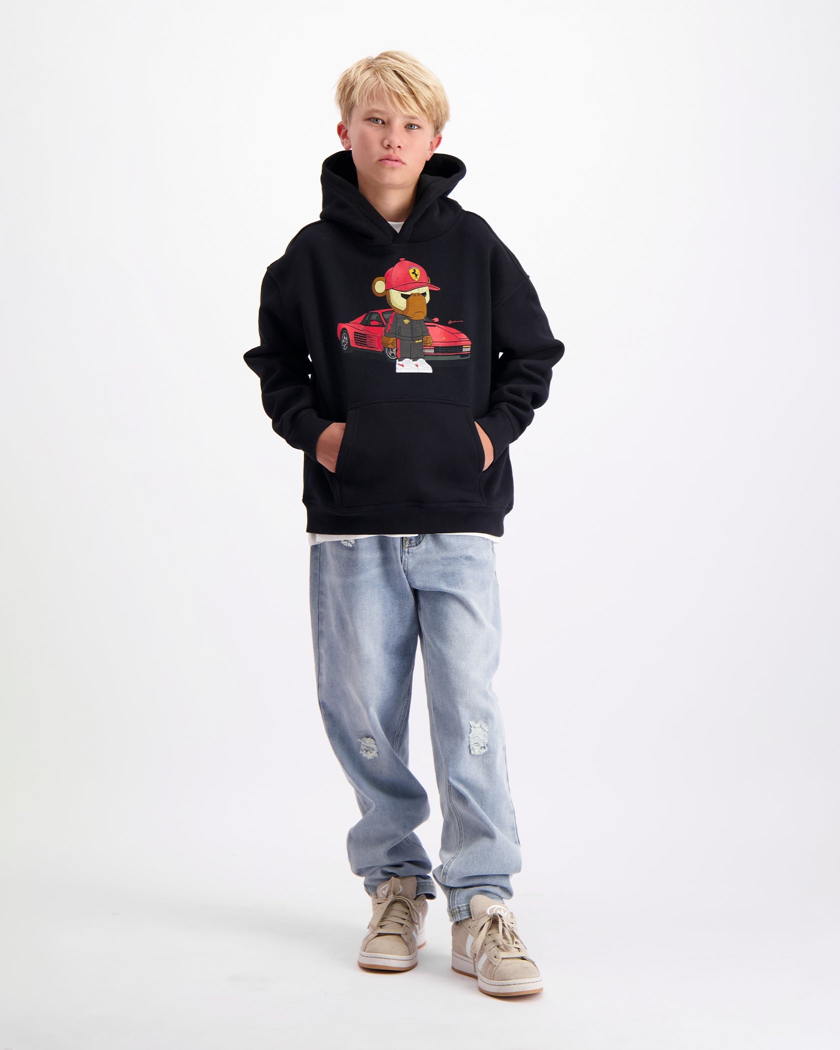 KIDS FEBBARI HOODIE | Negro
