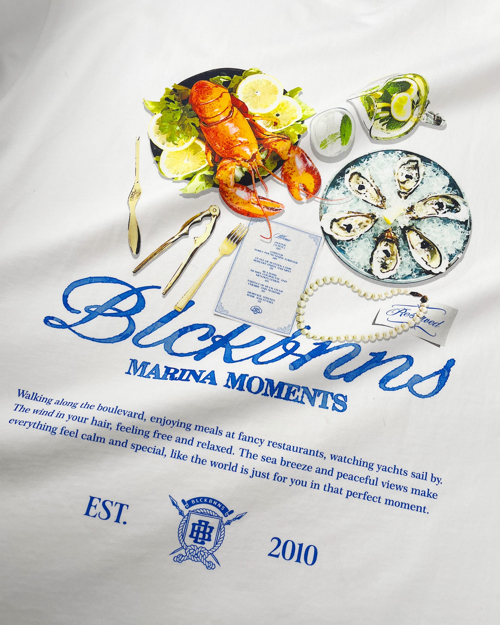 CAMISETA MESA MARINA | Blanco hueso