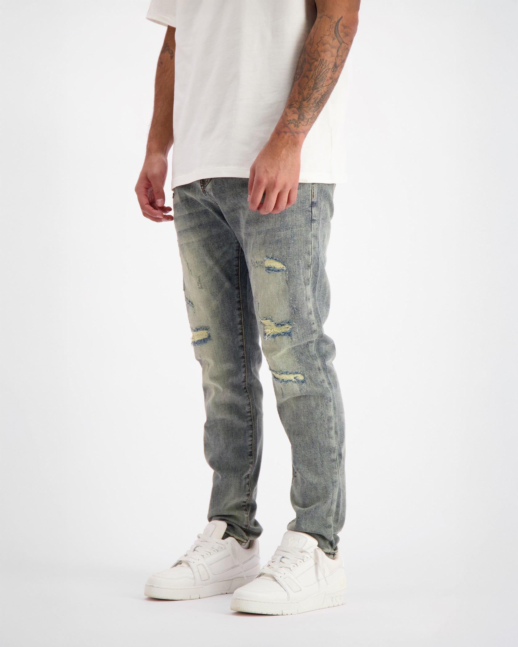 DENIM SLIM REPAIRADO | Azul