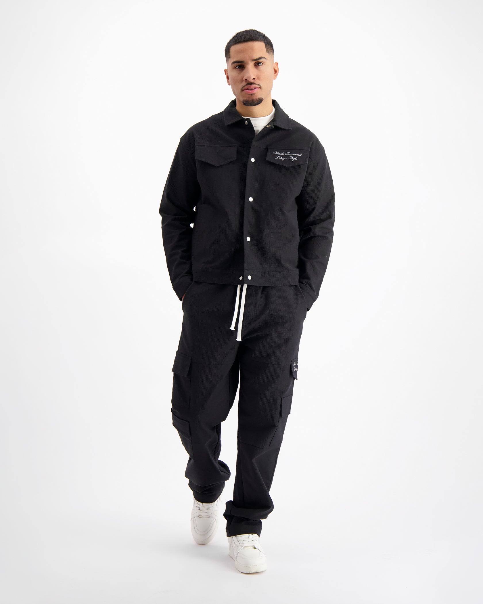 CONJUNTO TWILL RIPPED | Negro