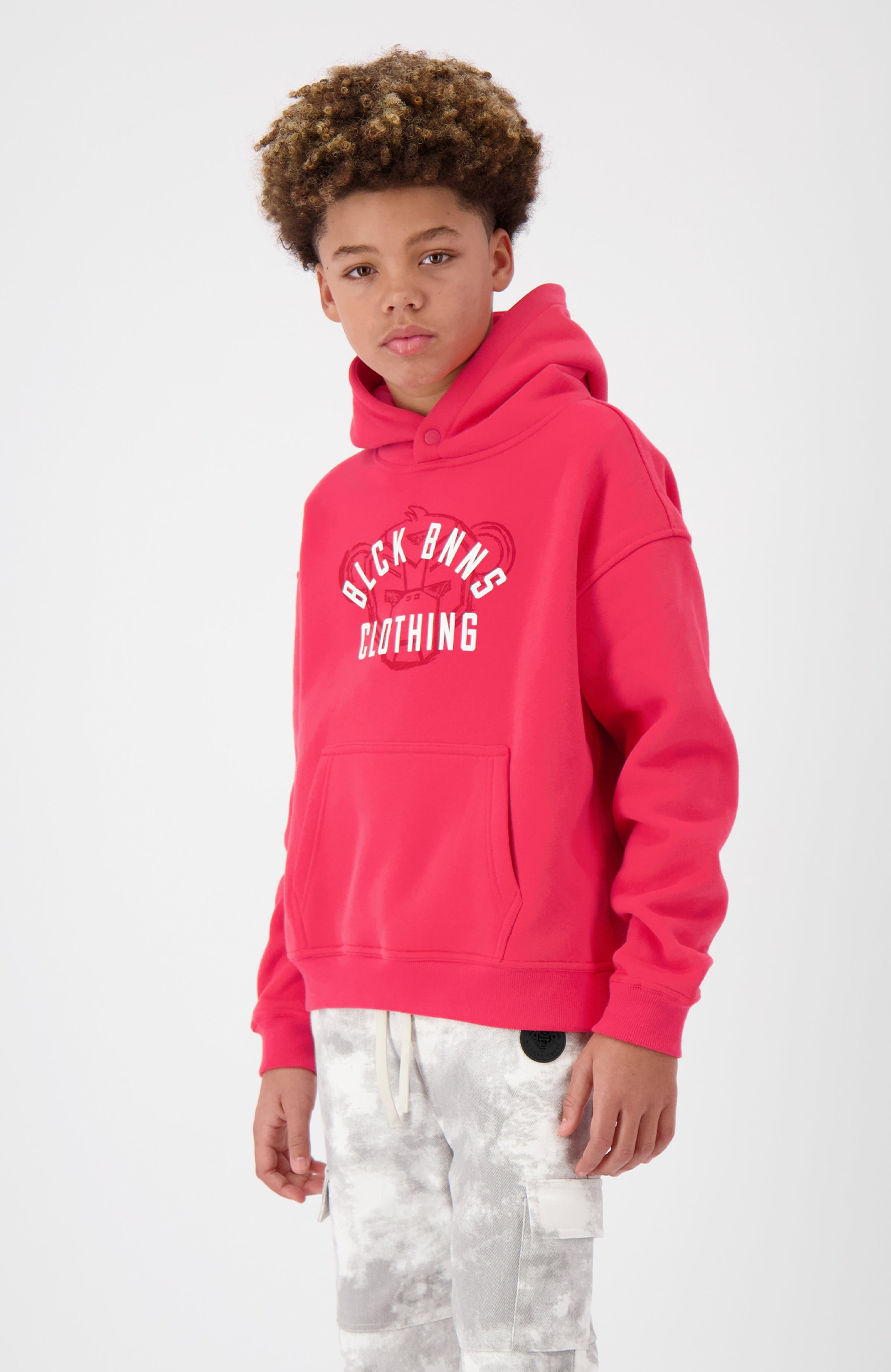 JR. ARCH CONVOY HOODIE | Rojo Neón