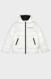 BLOCK FREEZE PUFFER JACKET | Blanco