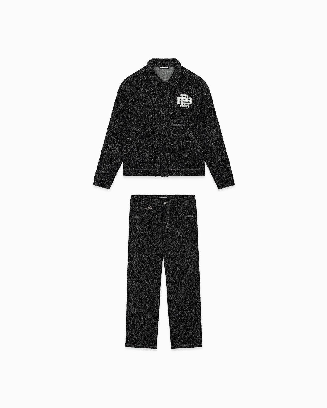 BOUCLE DENIM SUIT | Negro