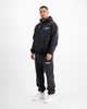 sudadera lavada con cepillo negro