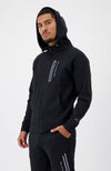 INITIAL SUDADERA CON CREMALLERA GLOW | Negra