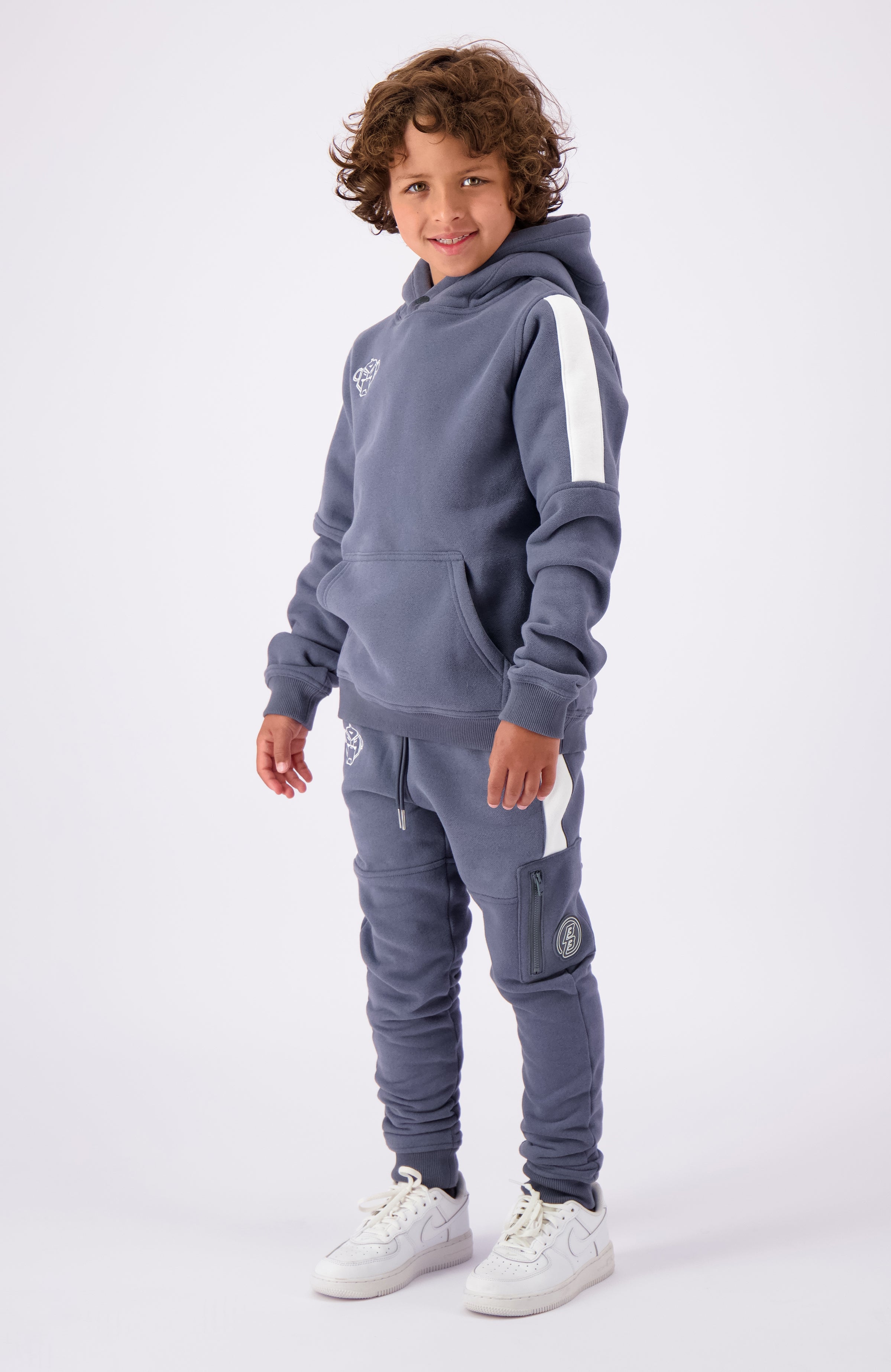 JR STRIPE HOODY | gris