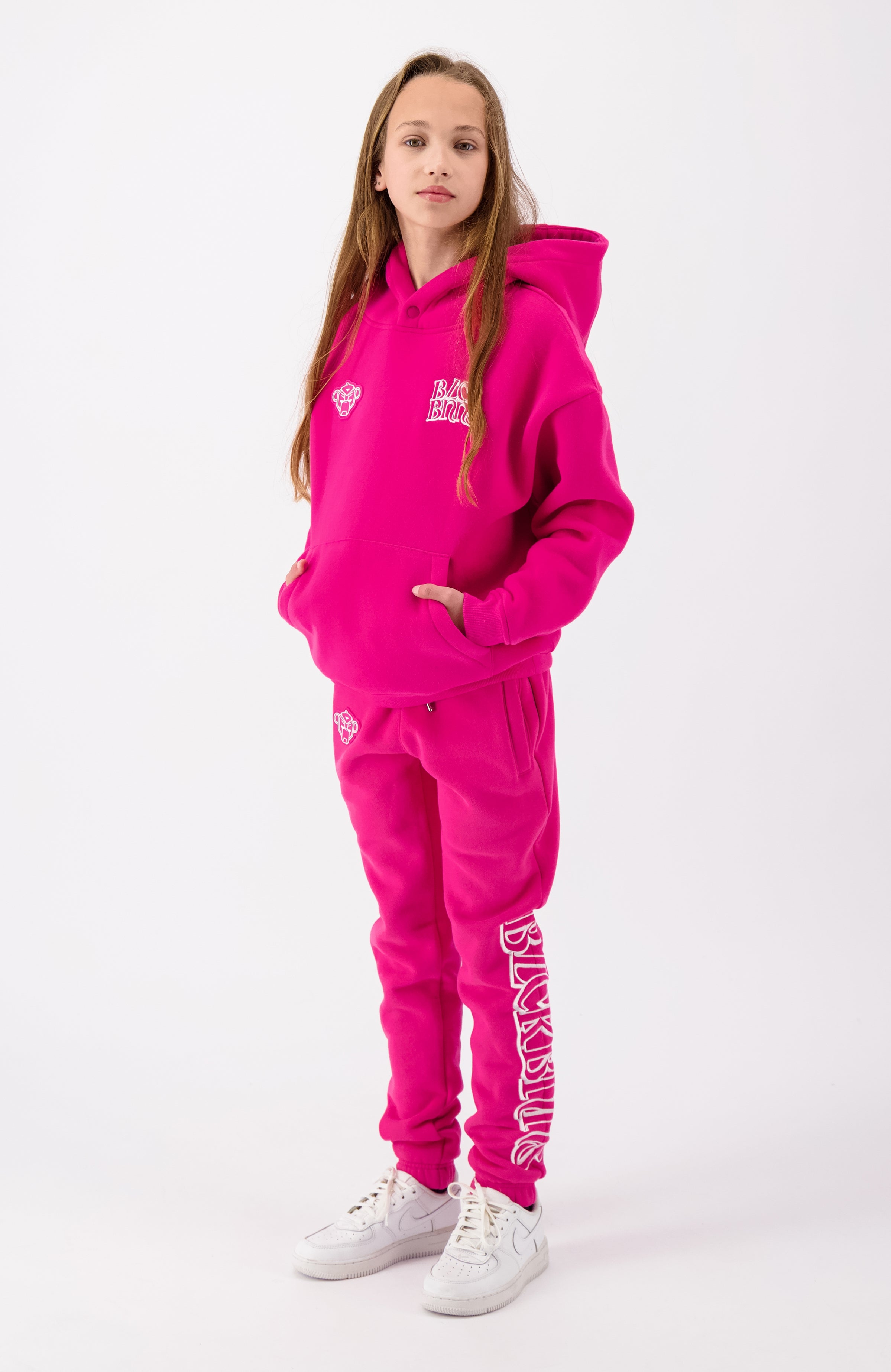 JR GRL CLUB HOODY | Rosa