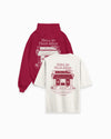 PACK 2 - CAMISETA Y SUDADERA LES FLEURS | ROJO