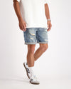 CULOTE DENIM DISTRESSED | Azul