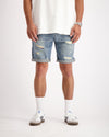 CULOTE DENIM DISTRESSED | Azul