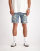 CULOTE DENIM DISTRESSED | Azul