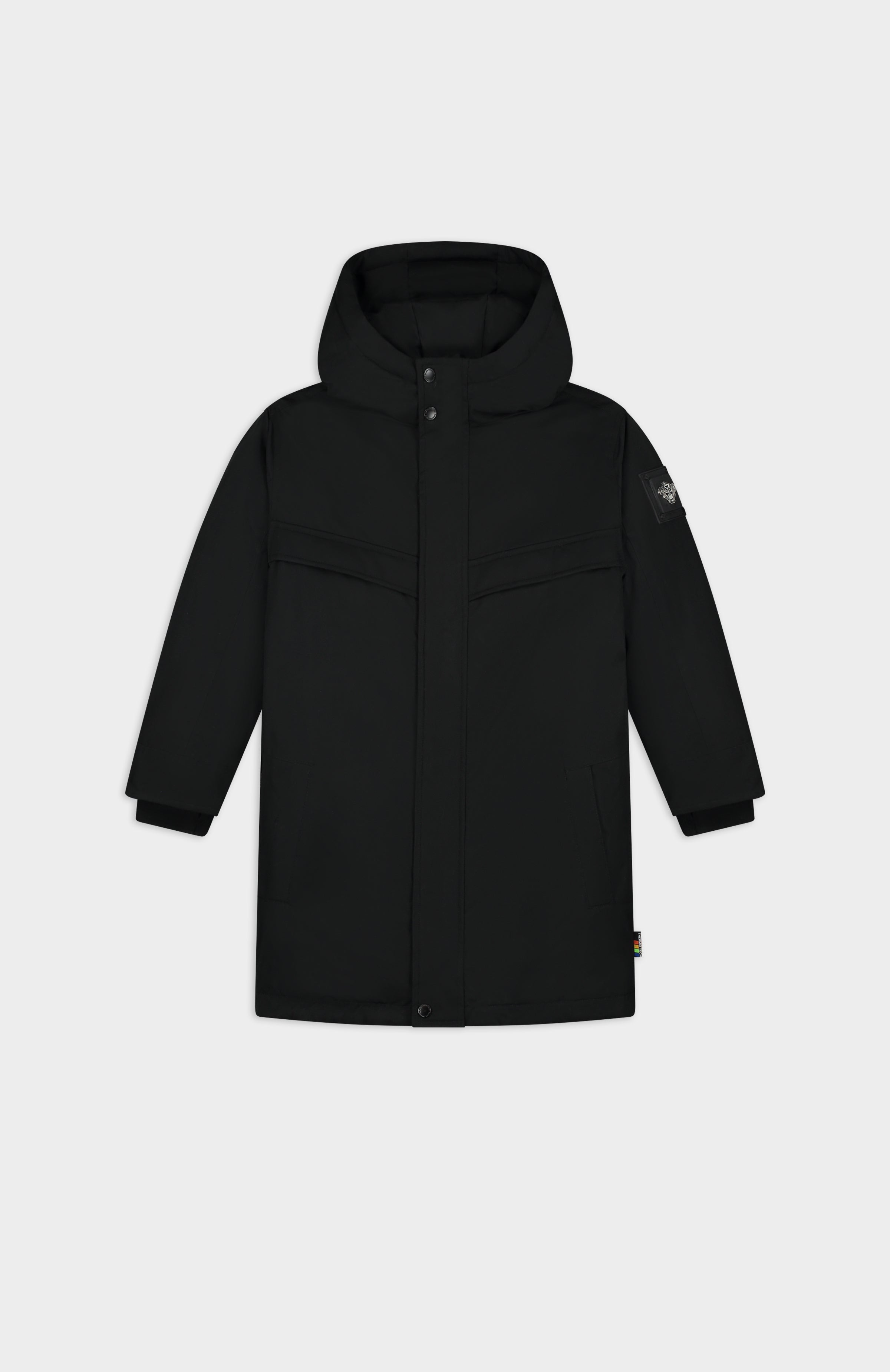 JR. PARKA PLATE CHAQUETA | Negro