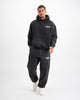 sudadera lavada con cepillo negro