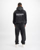 sudadera lavada con cepillo negro