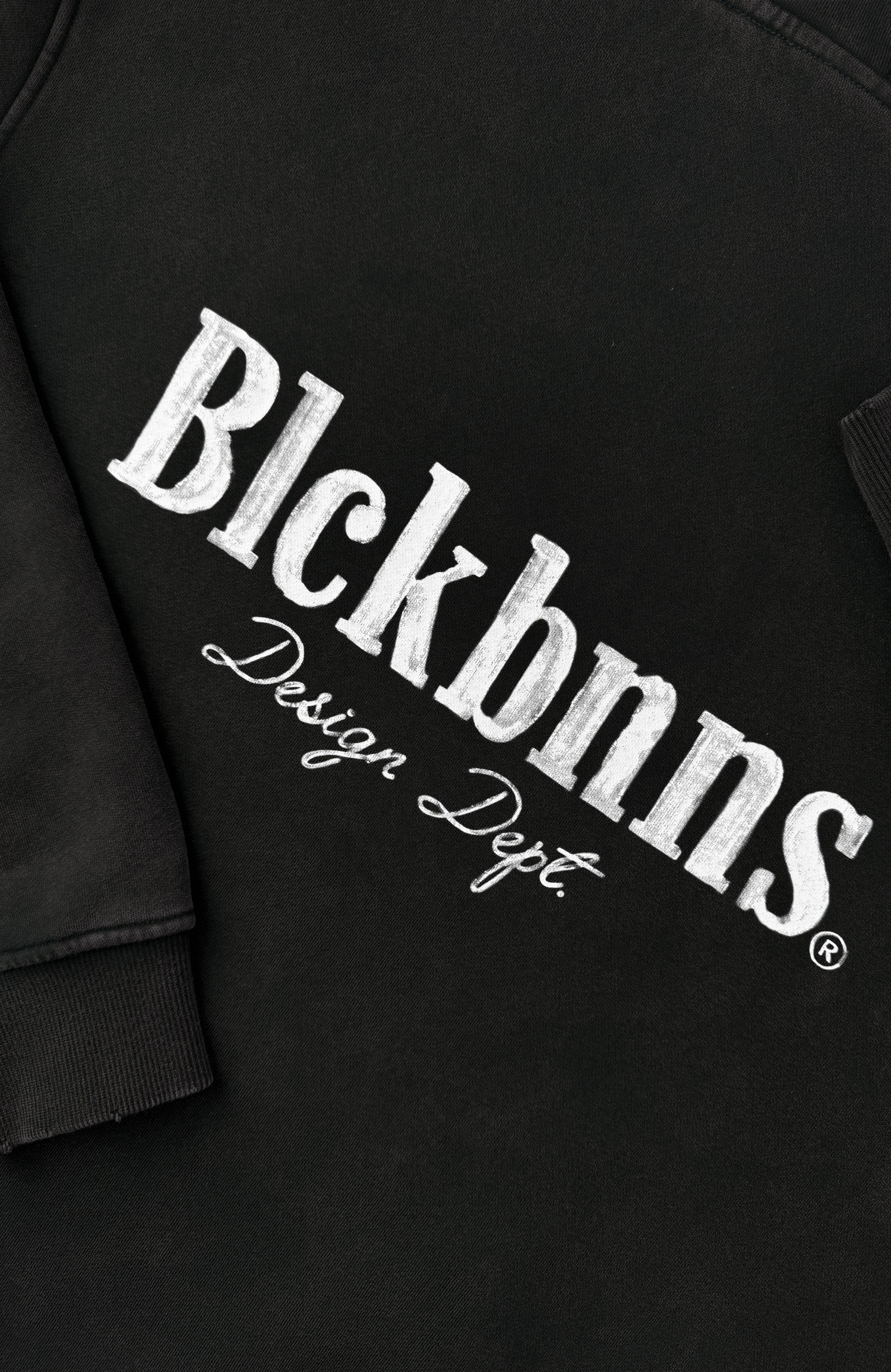 sudadera lavada con cepillo negro