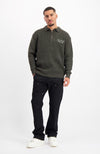 HEAVY KNIT HALF ZIP | Negro