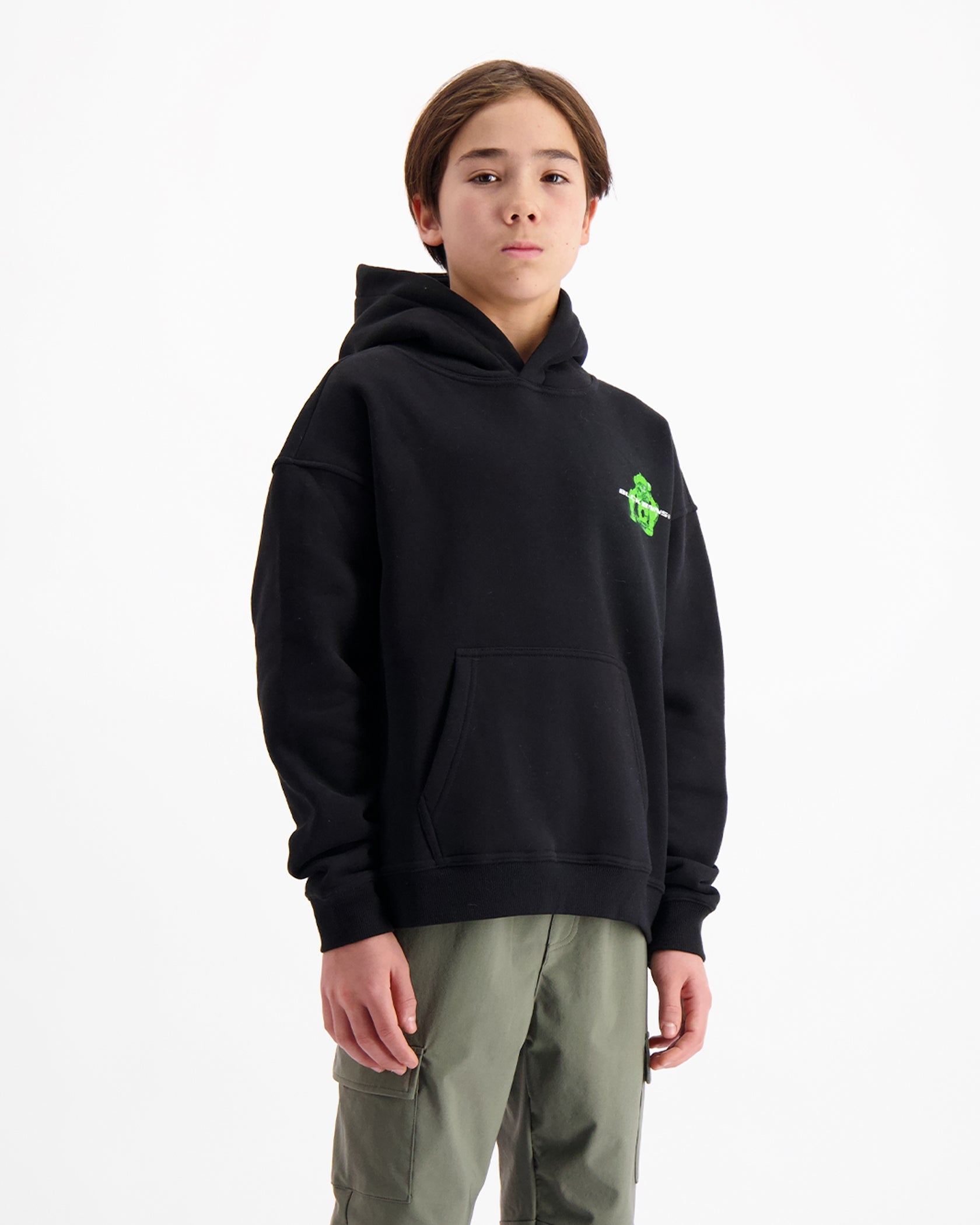 KIDS ACTION FIGURE HOODIE | Negro