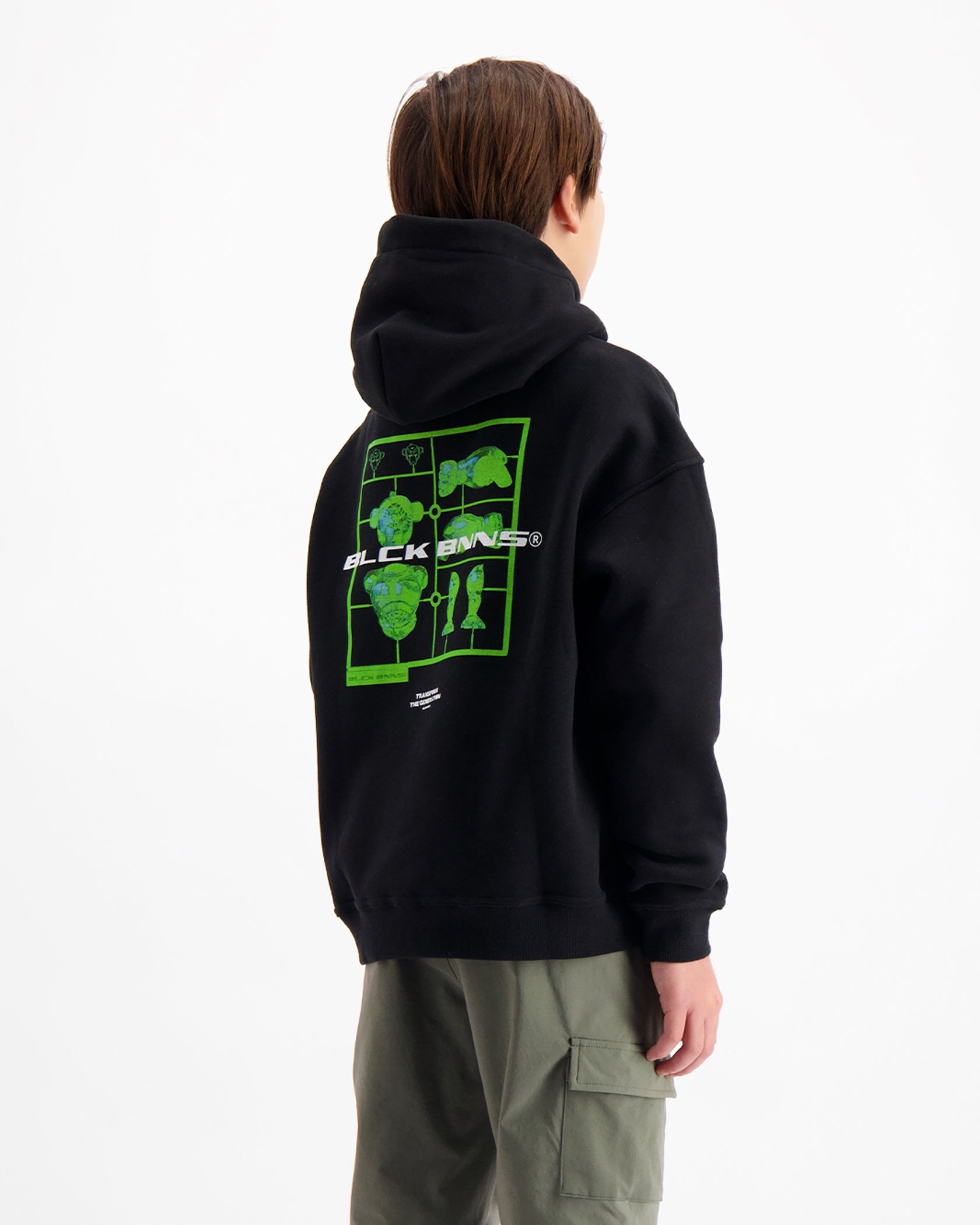 KIDS ACTION FIGURE HOODIE | Negro