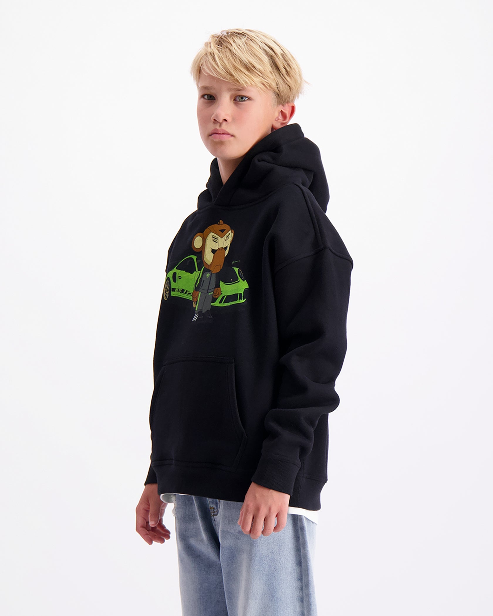 KIDS BB3 RS HOODIE | Negro