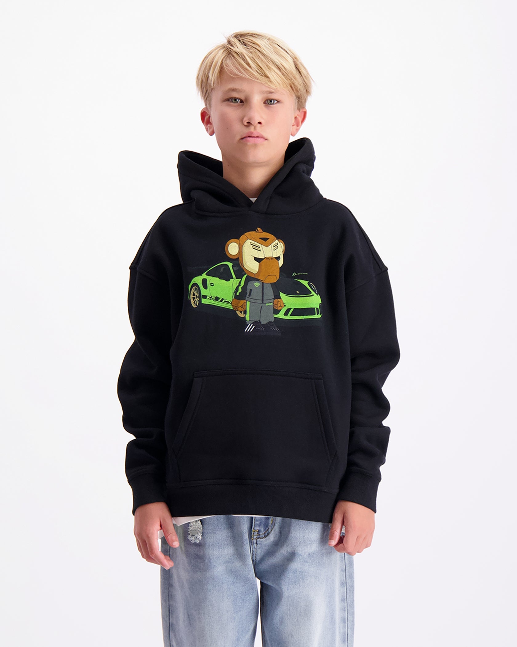KIDS BB3 RS HOODIE | Negro