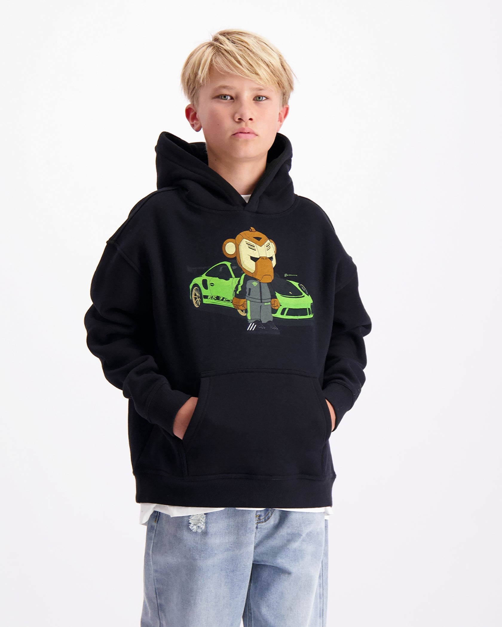 KIDS BB3 RS HOODIE | Negro