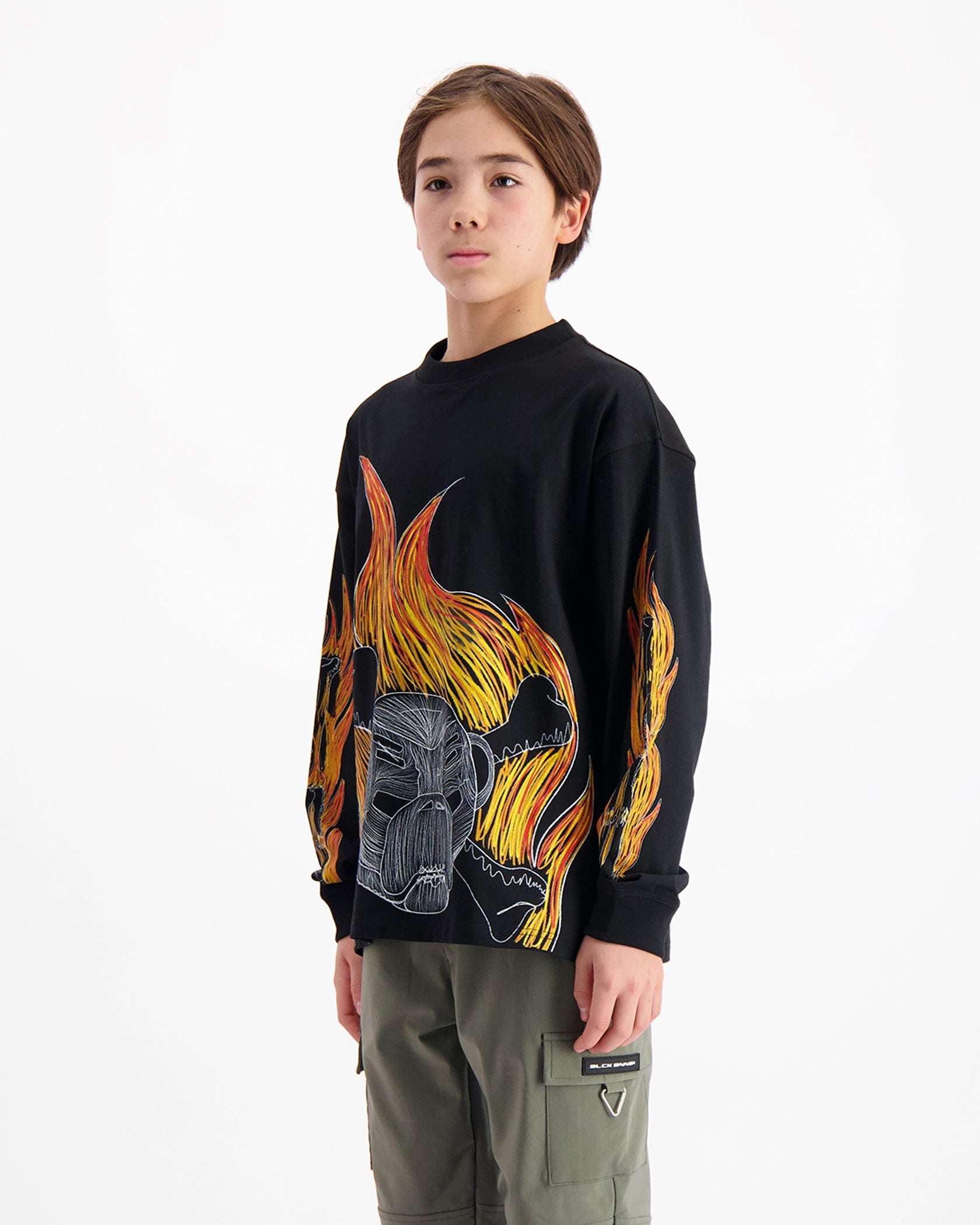 CAMISETA NIÑOS BLAZE LONGSLEEVE | Negro