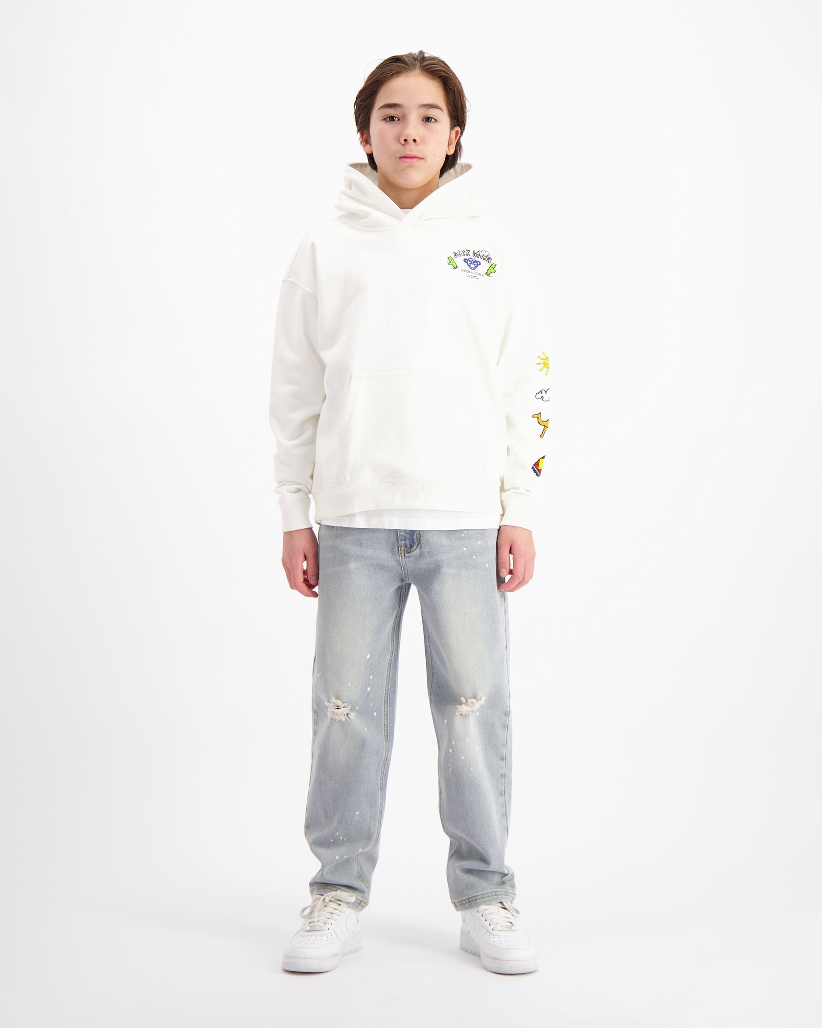 SUDADERA KIDS CRAYON | Blanca