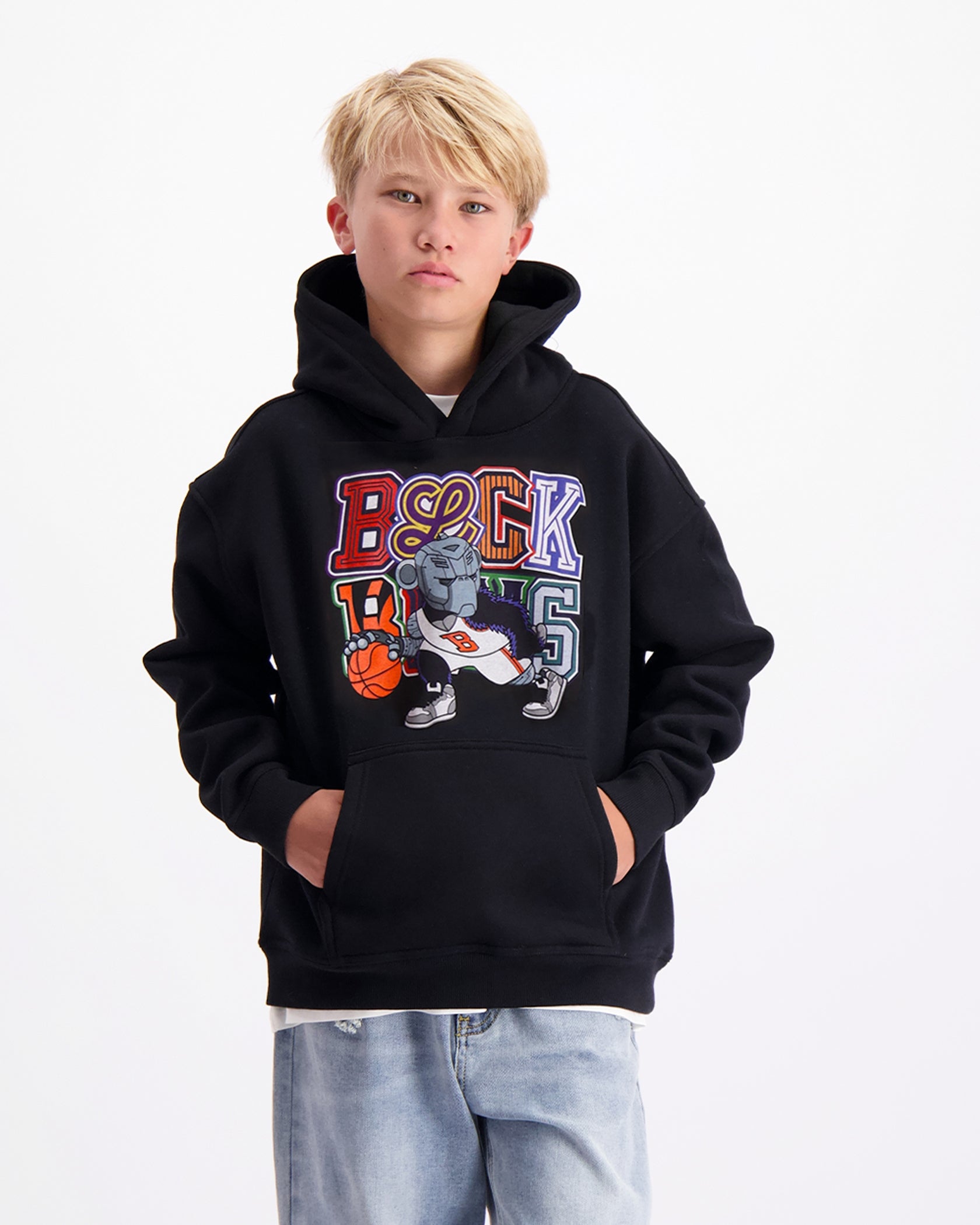 SUDADERA DRIBBLE NIÑOS | Negra