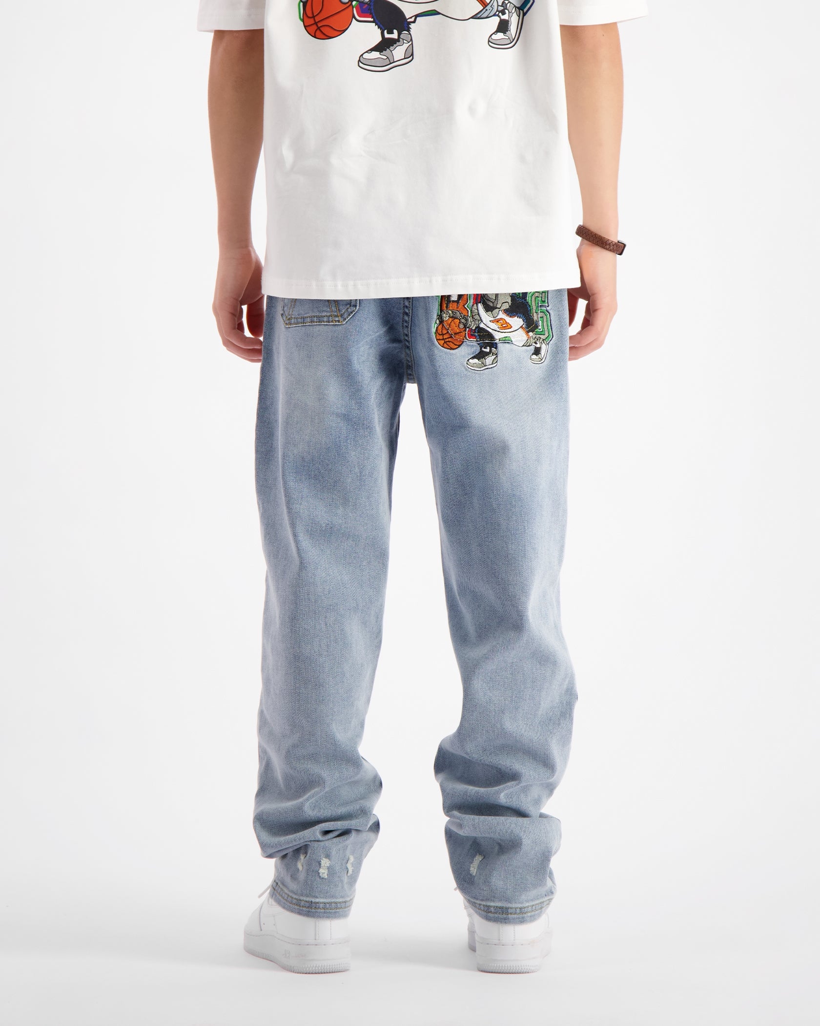 KIDS DRIBBLE STRAIGHT FIT DENIM | Azul claro