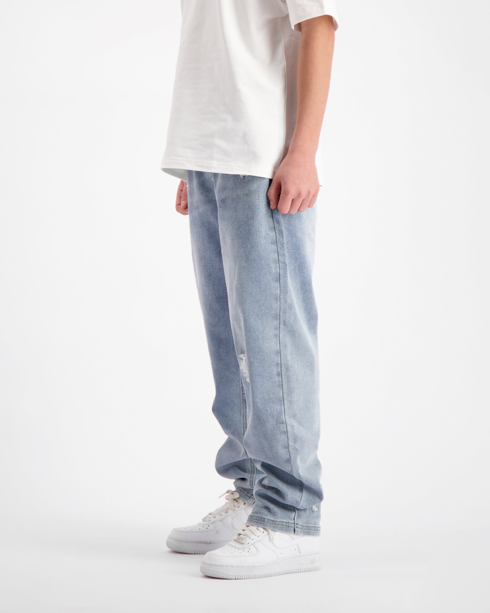 KIDS DRIBBLE STRAIGHT FIT DENIM | Azul claro