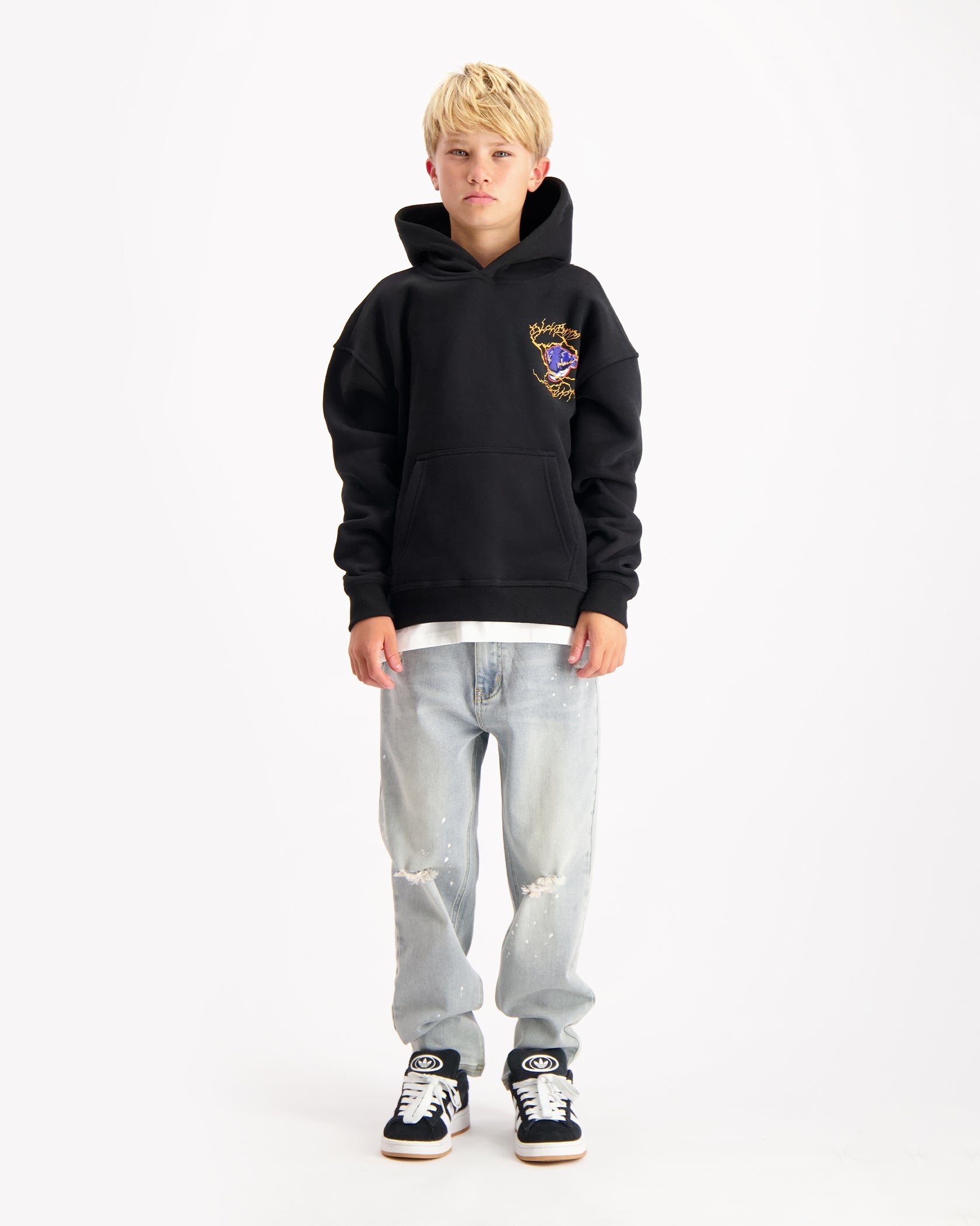 KIDS ELECTRO HOODIE | Negro