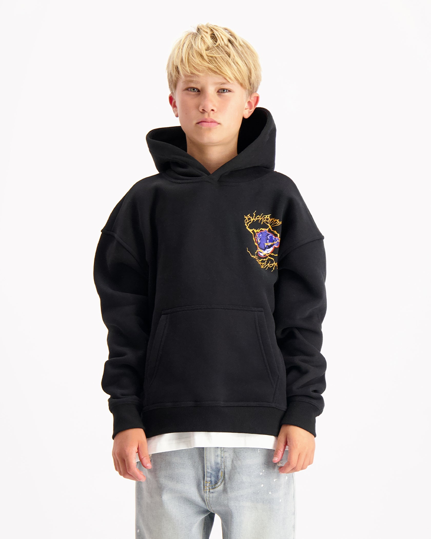 KIDS ELECTRO HOODIE | Negro