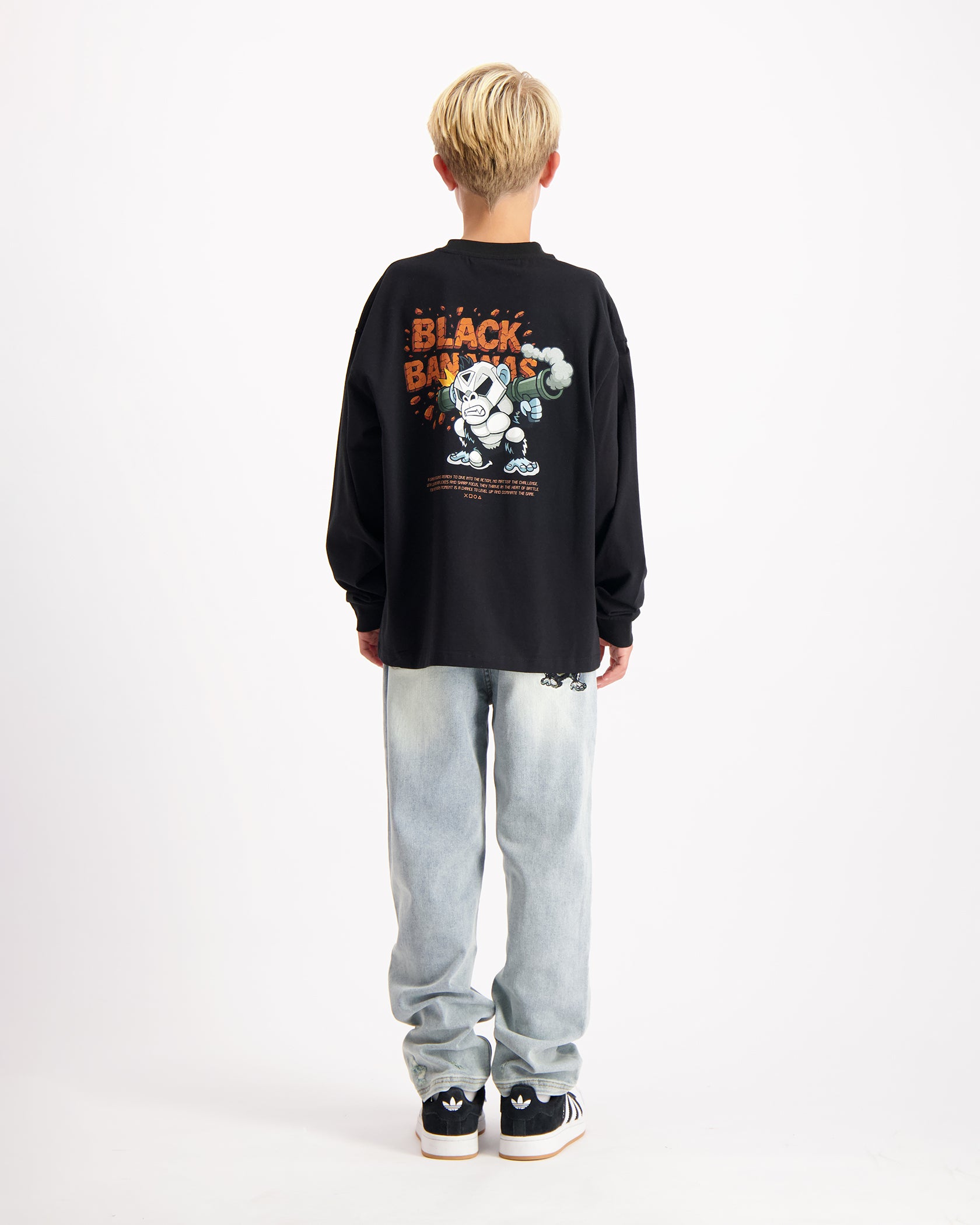 CONJUNTO MANGA LARGA INFANTIL EXPLODE | NEGRO