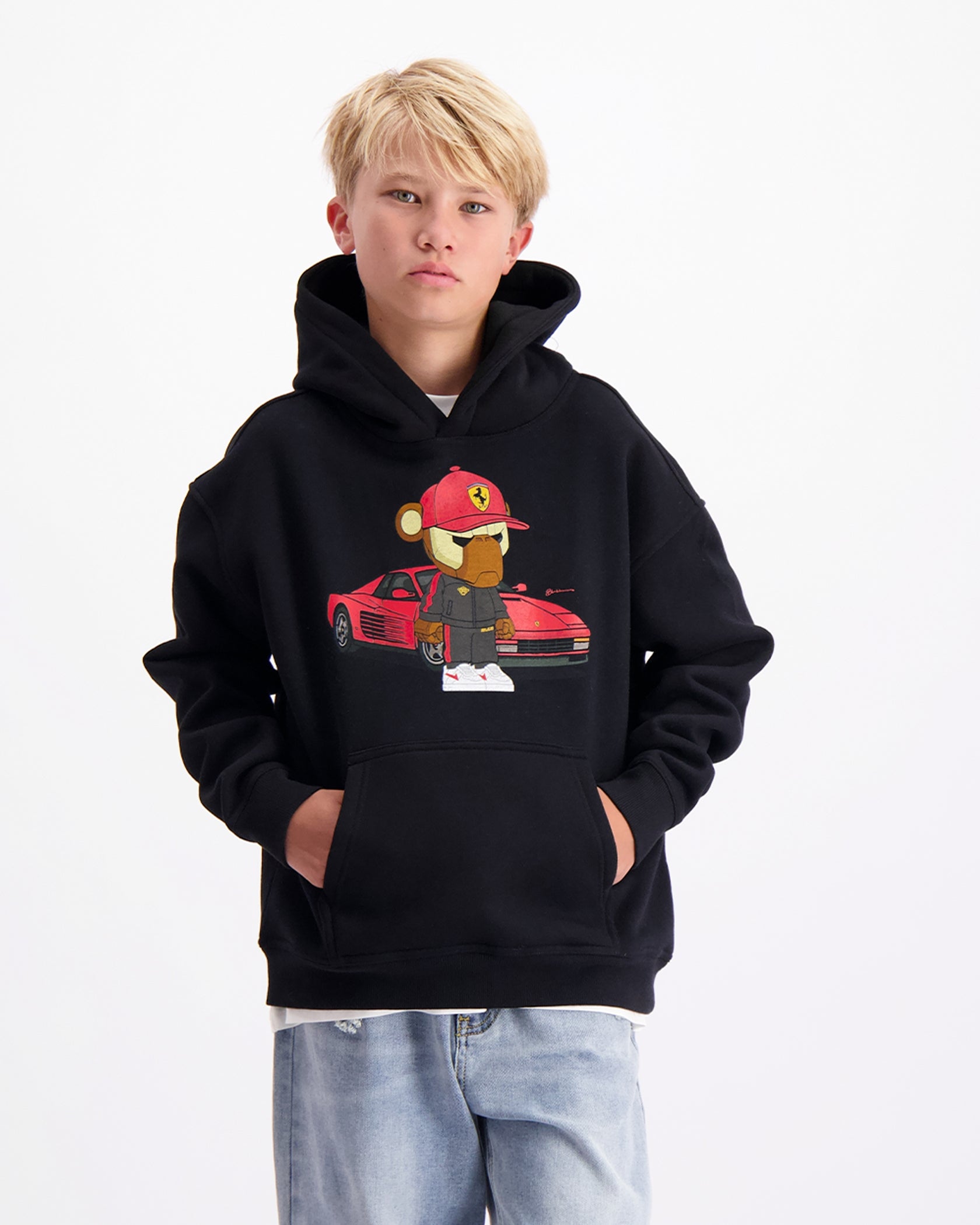 KIDS FEBBARI HOODIE | Negro