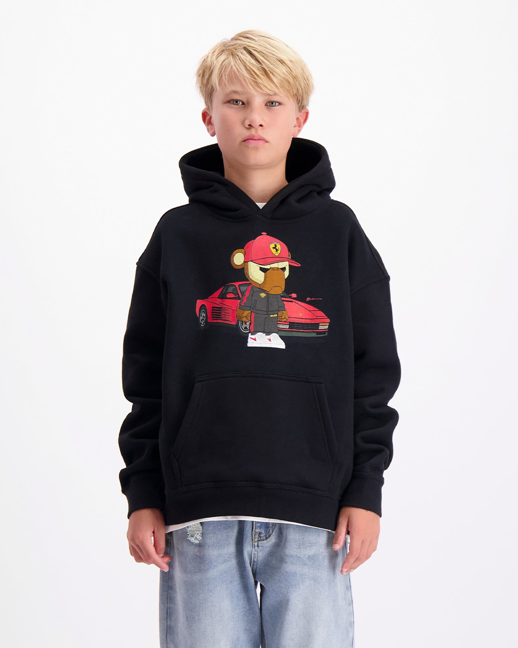 KIDS FEBBARI HOODIE | Negro