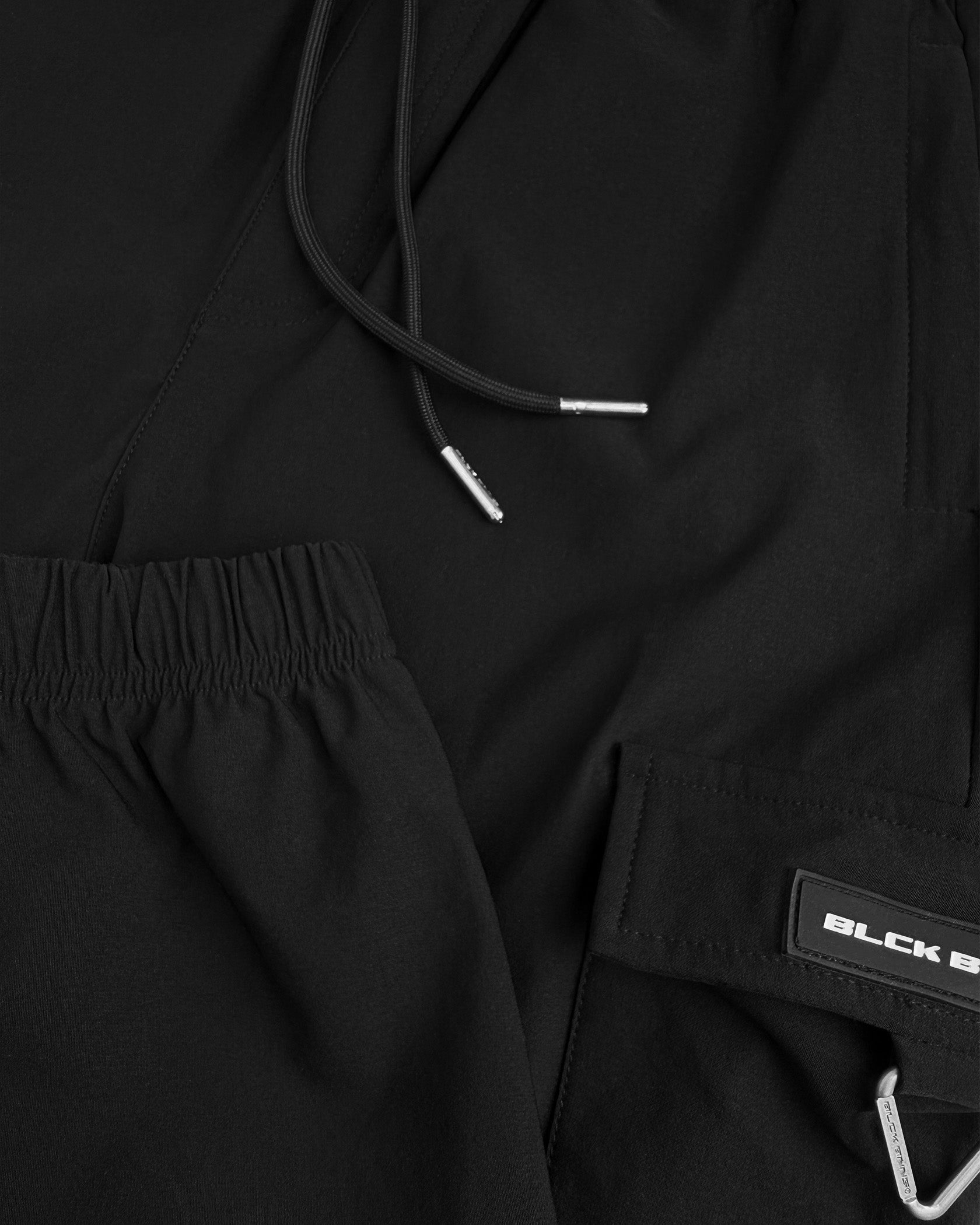 PANTALÓN CARGO KIDS PLATE | Negro