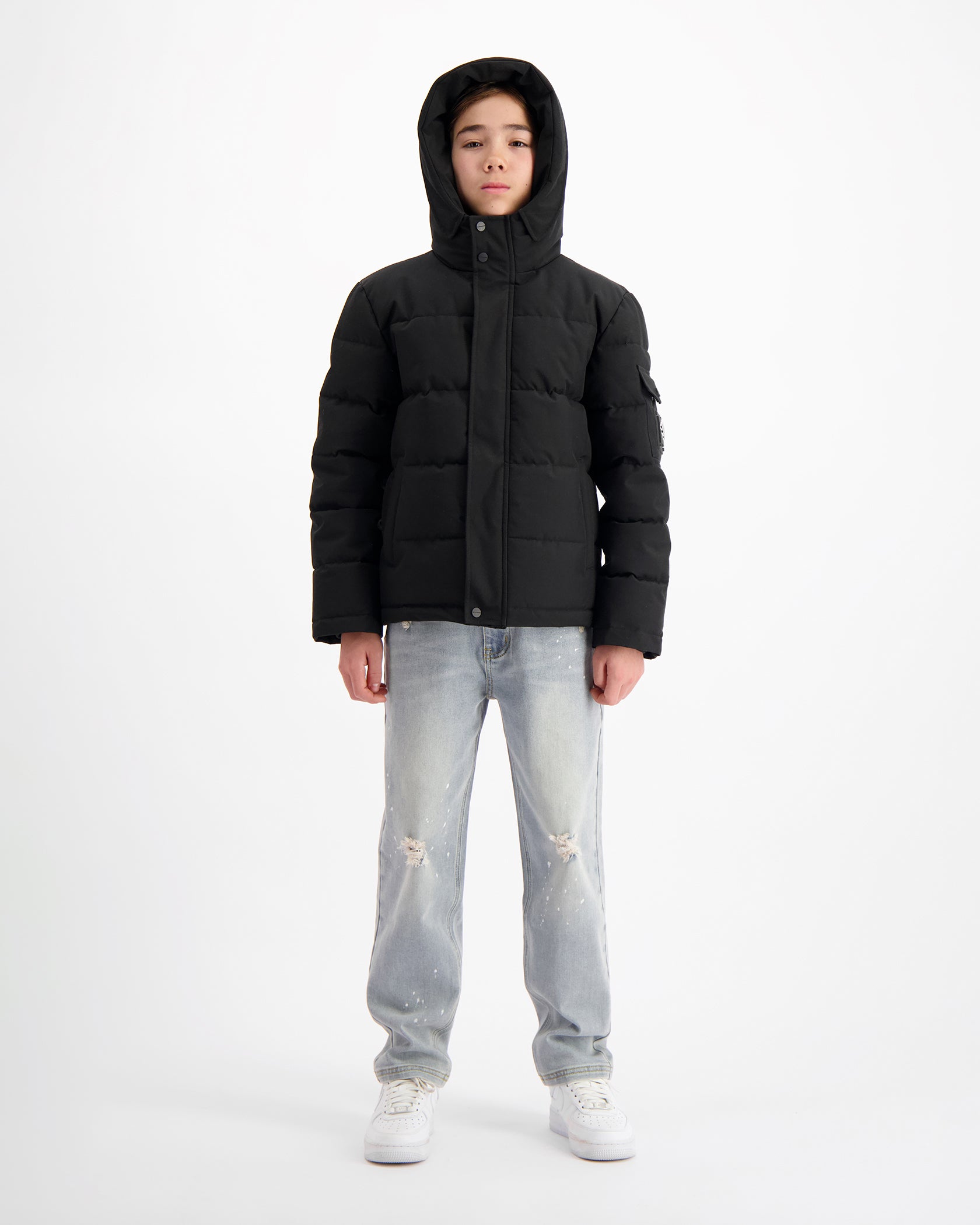 CHAQUETA DE PLATE PARA NIÑOS | NEGRA