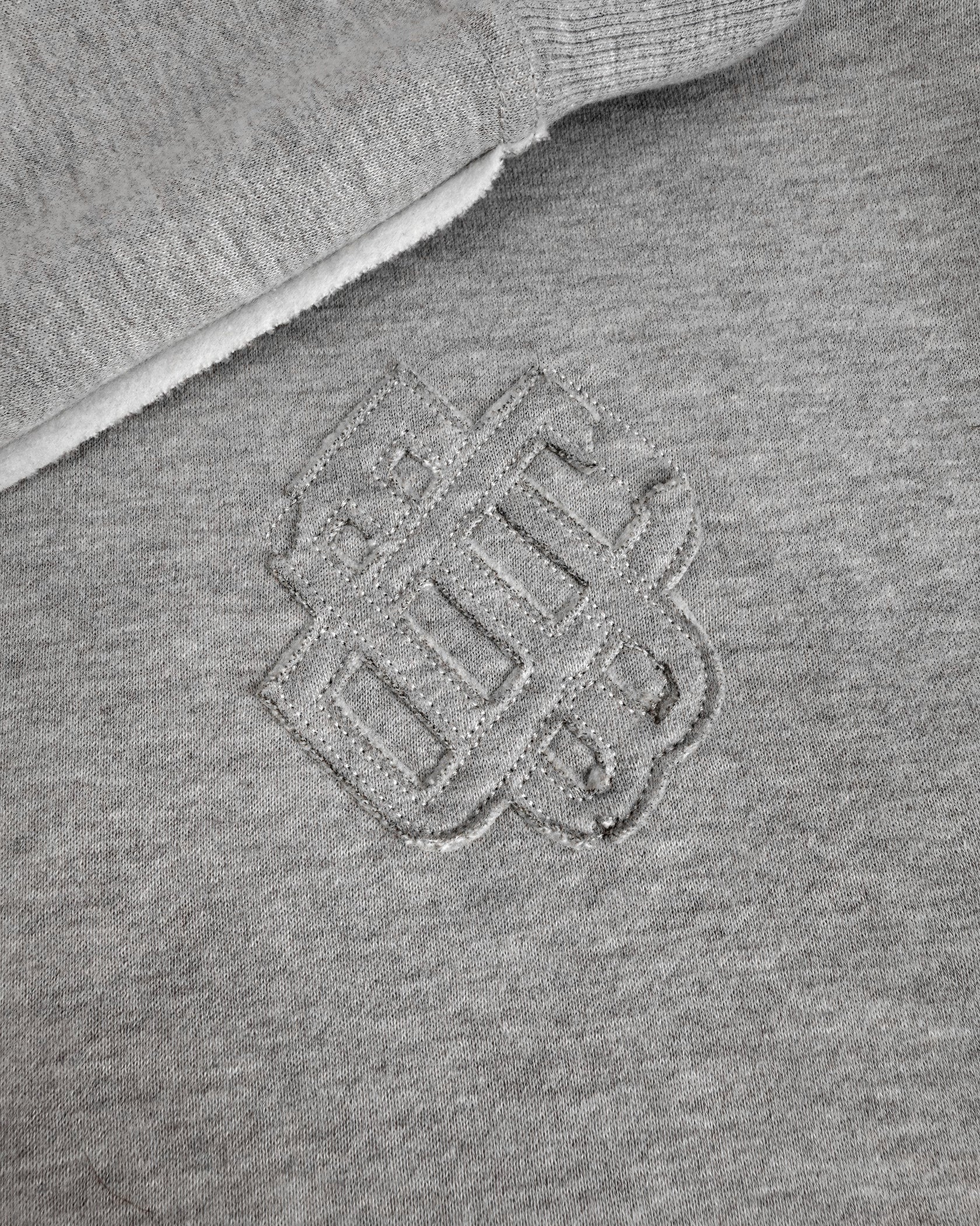 SUDADERA MONOGRAM CORTA NIÑOS | Melange gris