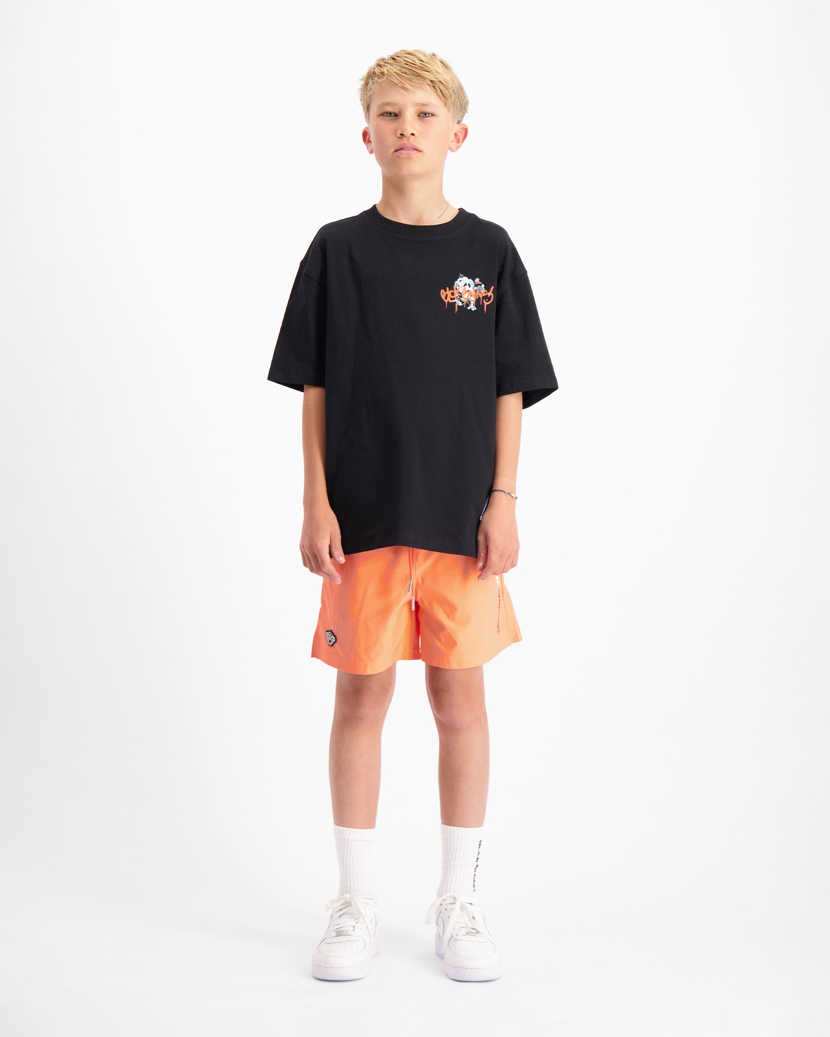 CAMISETA ROCIADA NIÑOS | Negro
