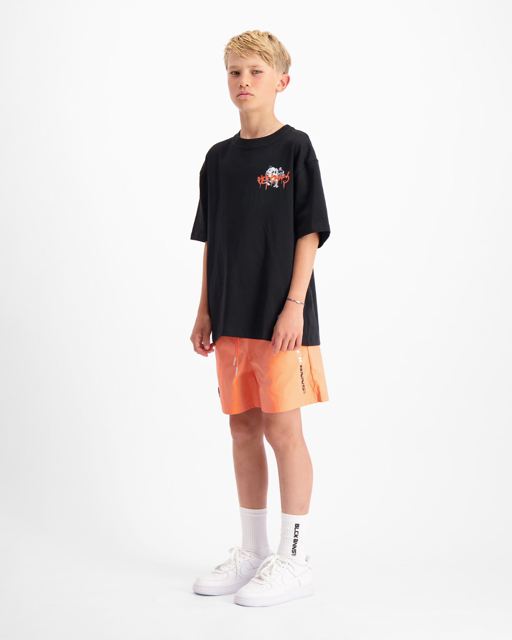 CAMISETA ROCIADA NIÑOS | Negro