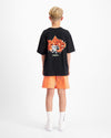 CAMISETA ROCIADA NIÑOS | Negro