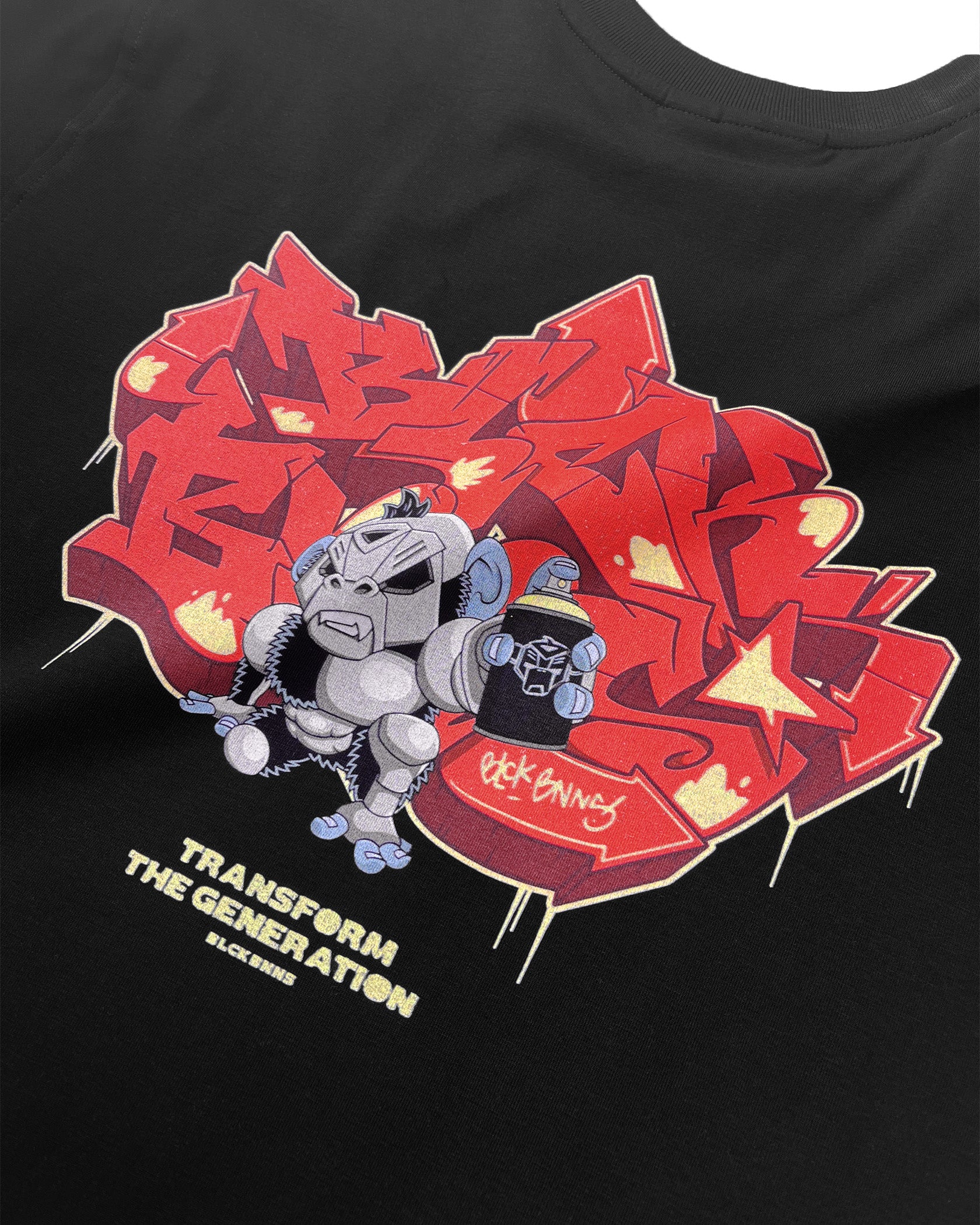 CAMISETA ROCIADA NIÑOS | Negro