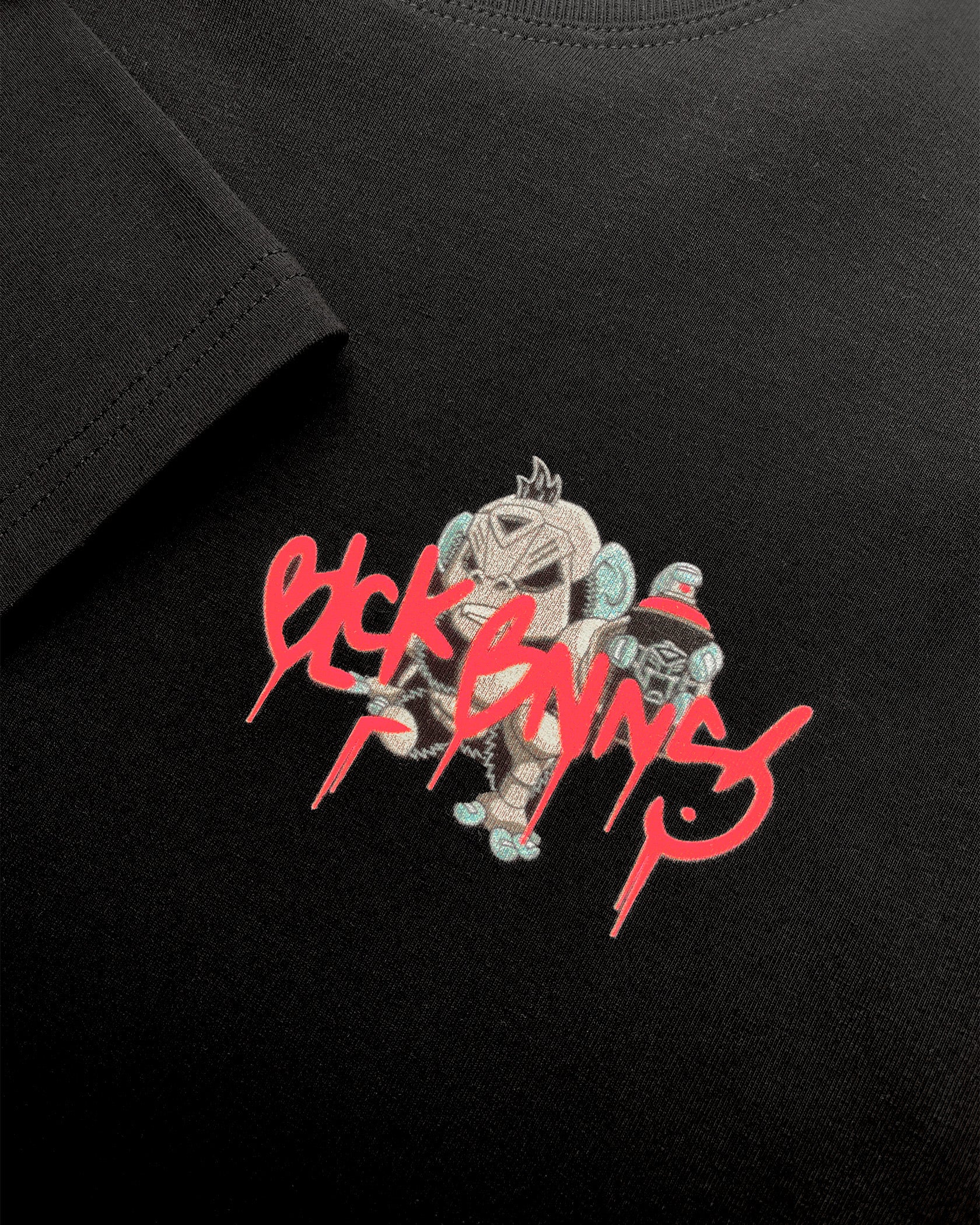 CAMISETA ROCIADA NIÑOS | Negro