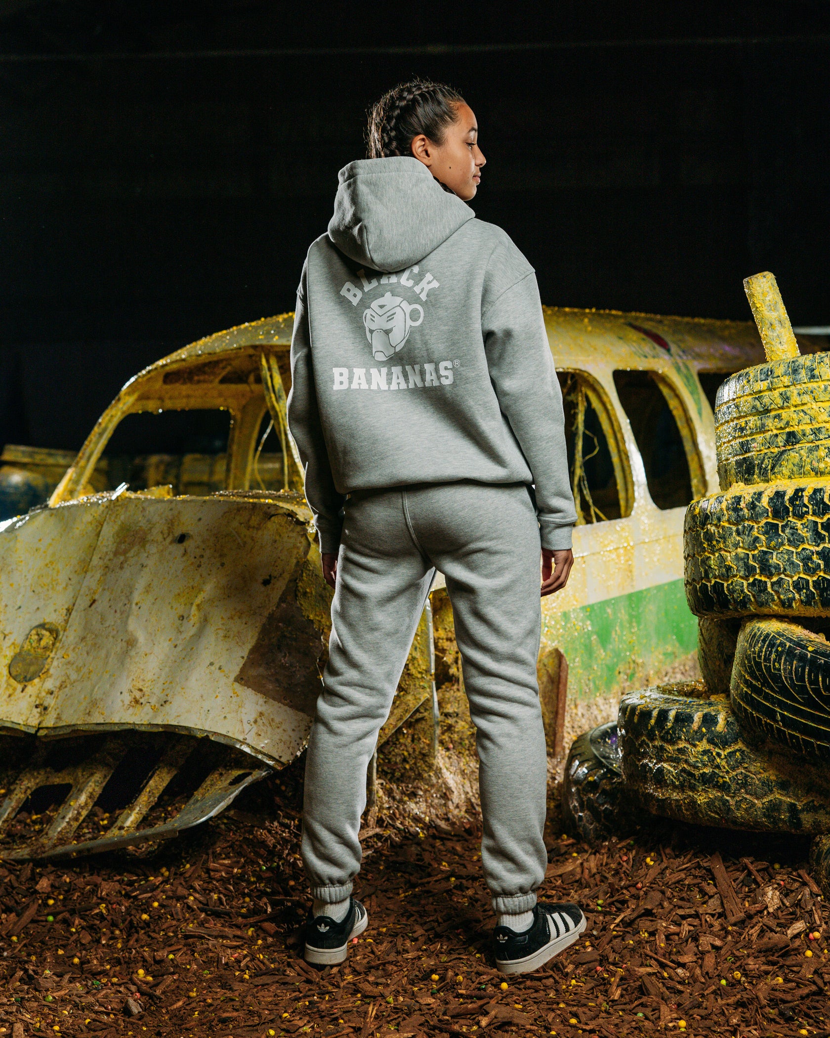 SUDADERA VARSITY NIÑOS | Melange gris