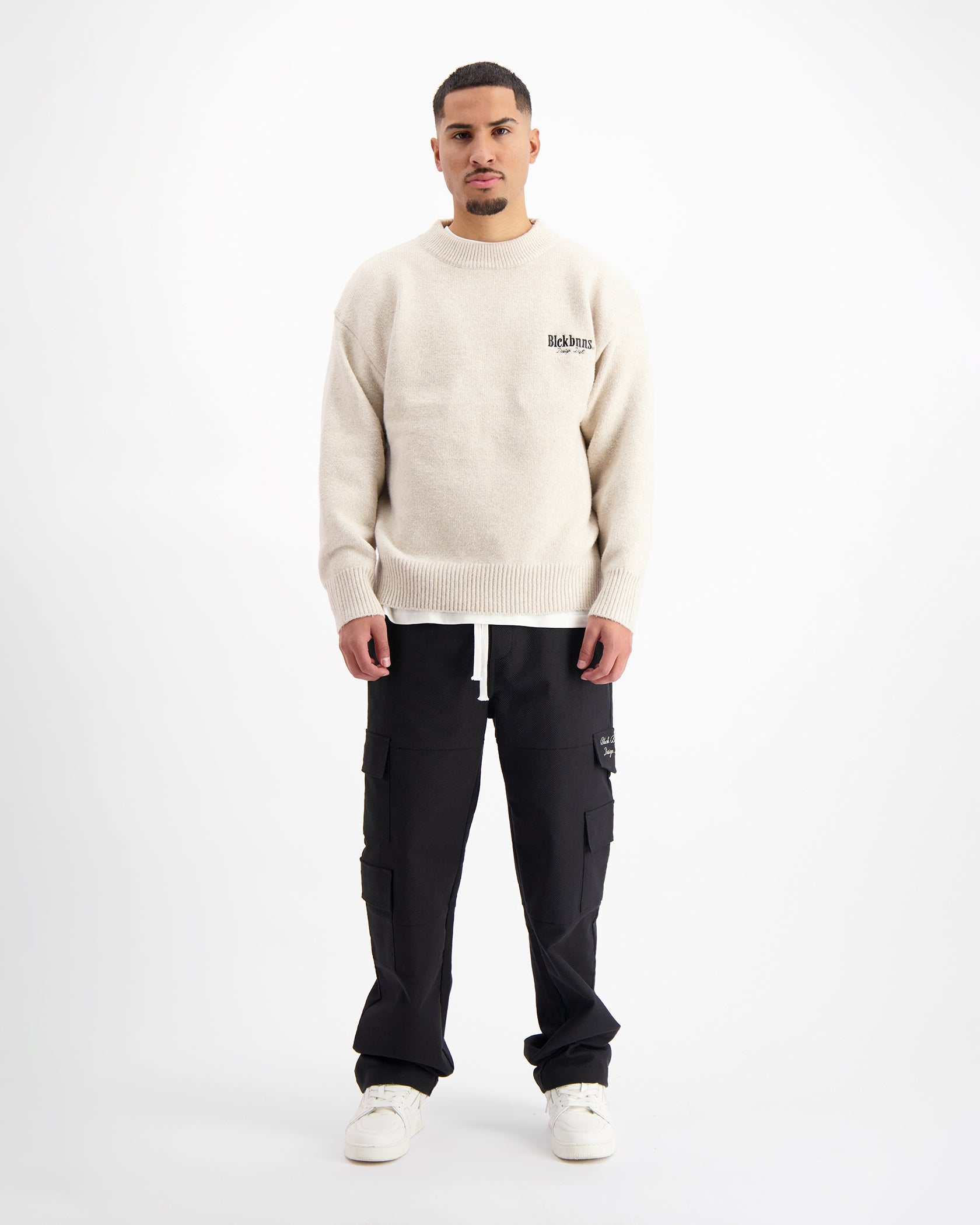 SUDADERA DE PUNTO | Beige