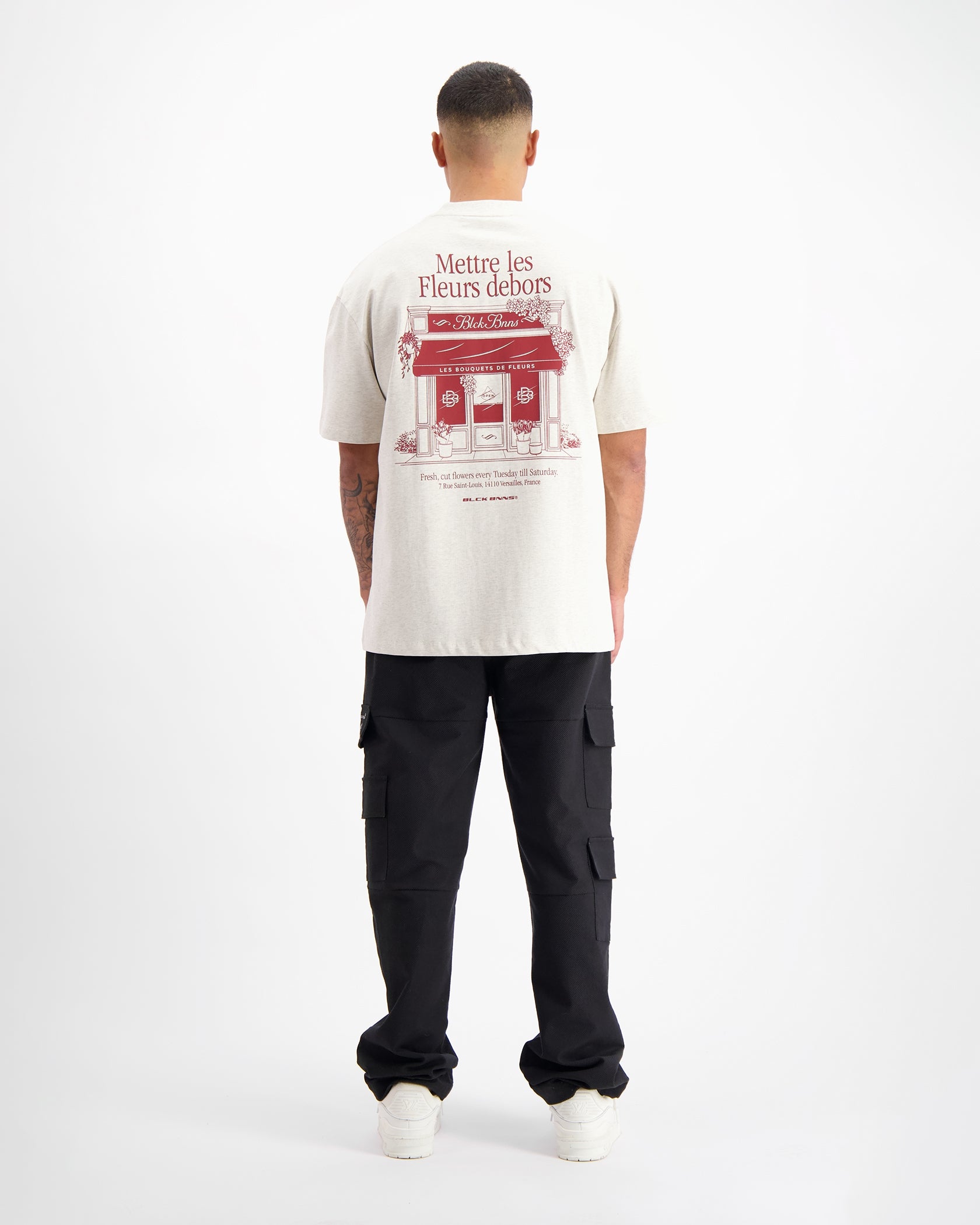 CAMISETA LES FLEURS | Beige