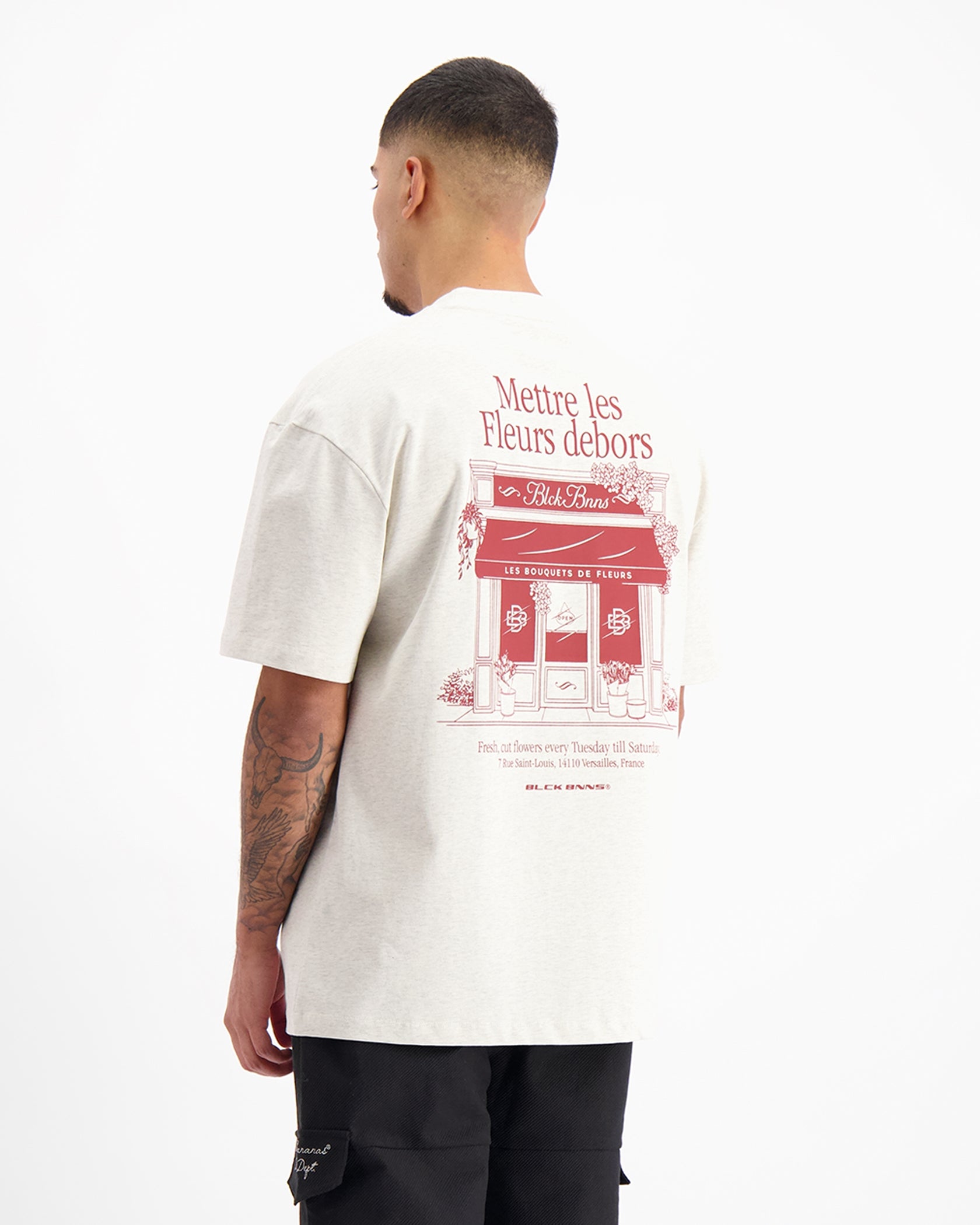 CAMISETA LES FLEURS | Beige