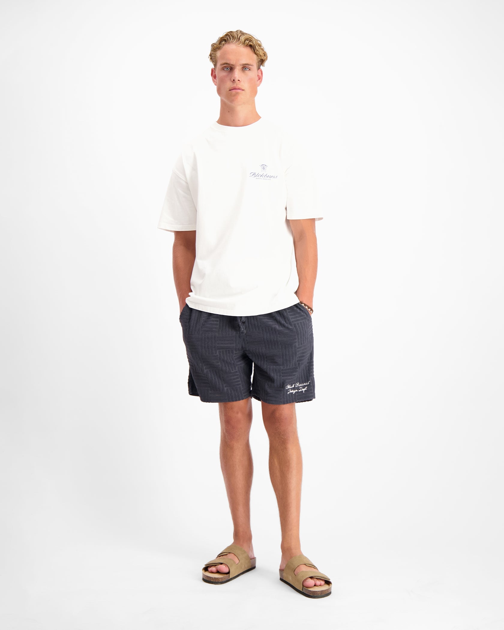 CAMISETA MARINA CLUB | Blanco hueso