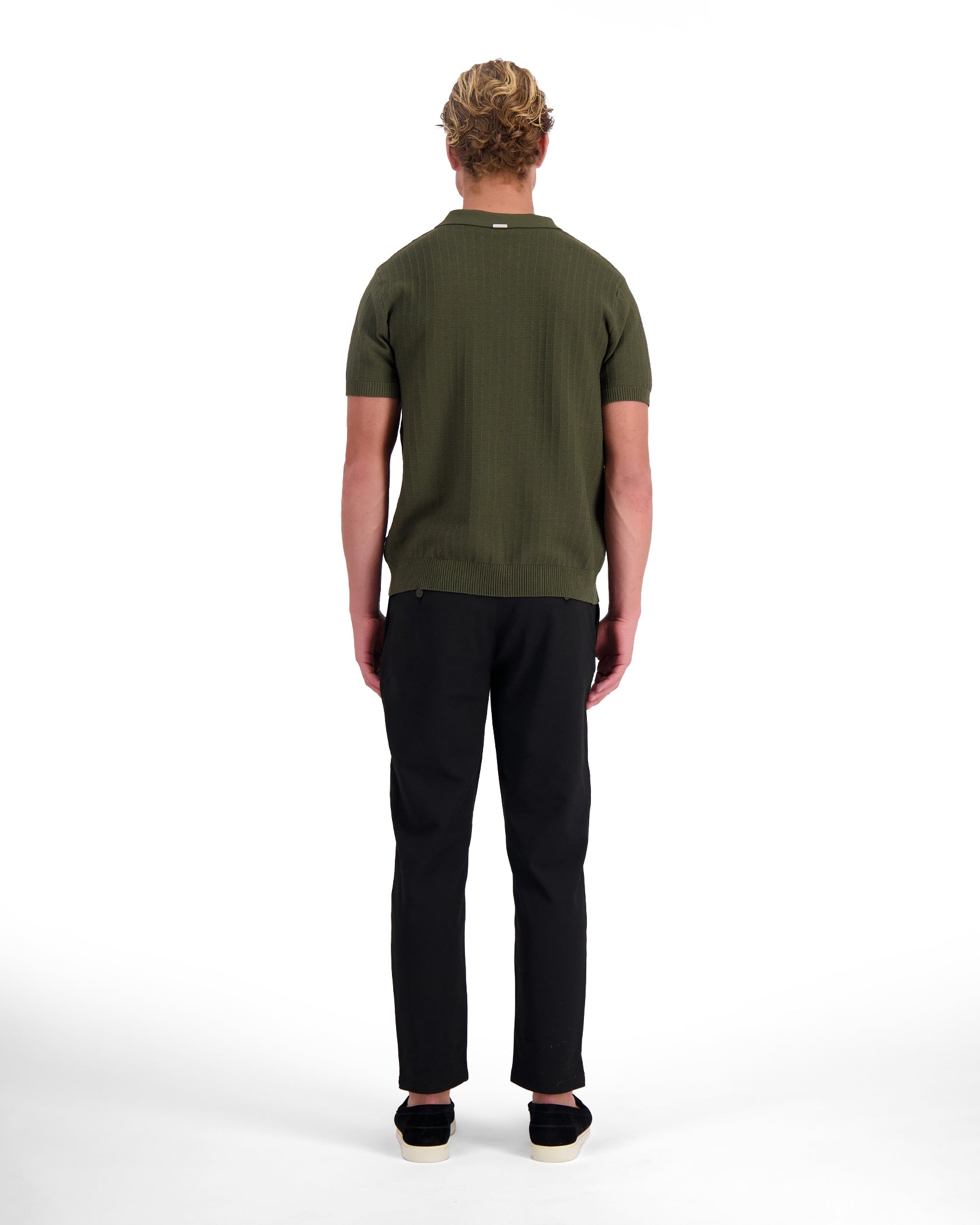 POLO DE PUNTO CON BANDAS | Verde