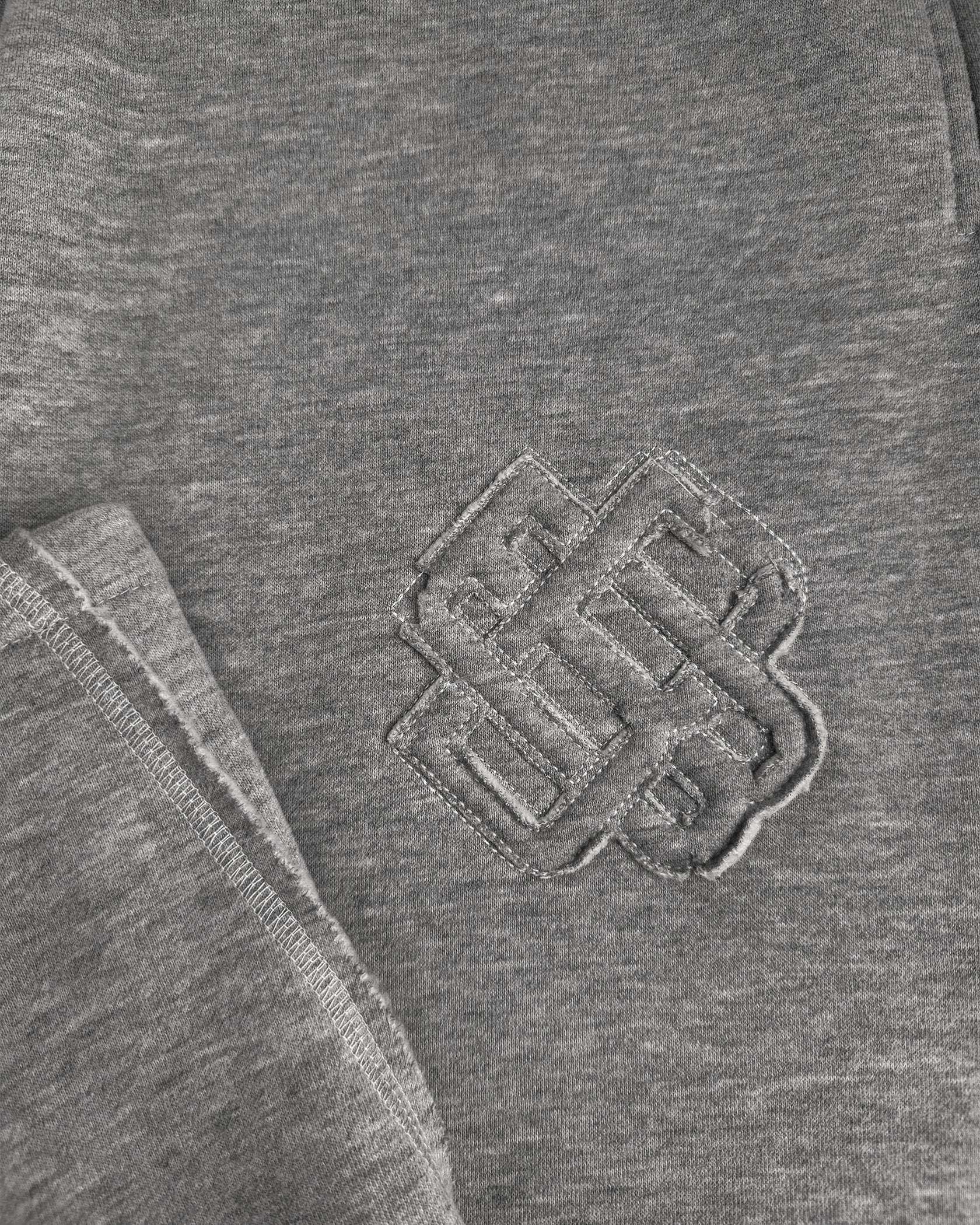 SUDADERA MONOGRAM RIPPED | gris